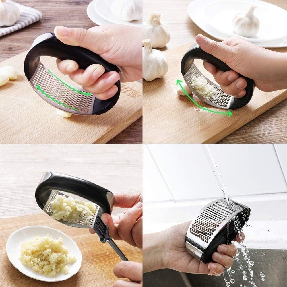 Garlic Press Garlic Crusher, Stainless Steel