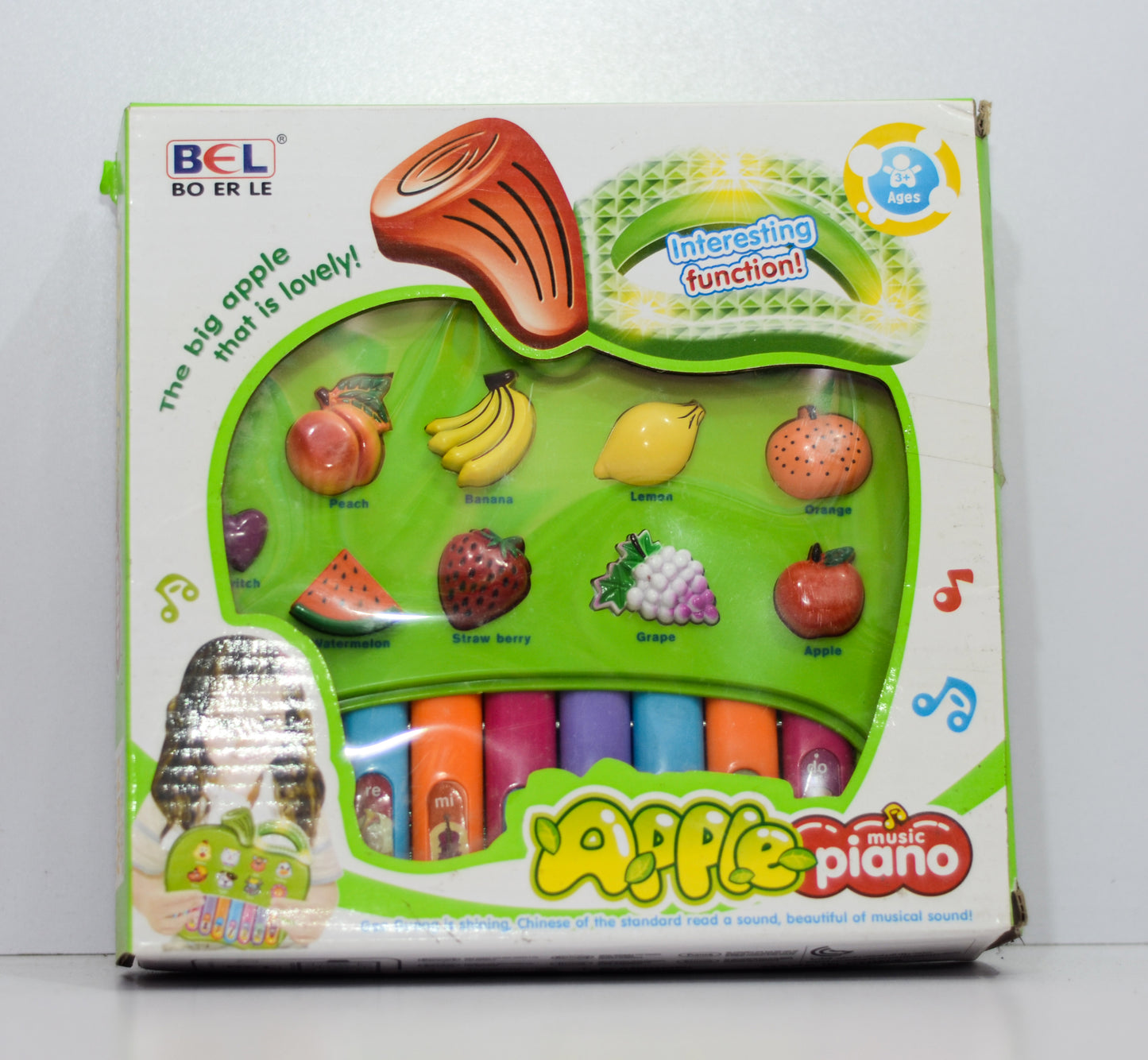 Apple Piano toy for Kids | learning Piano with music and fruits