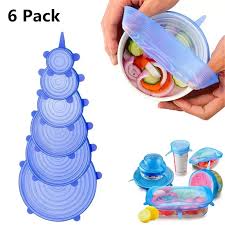 6pcs Silicon Lids.