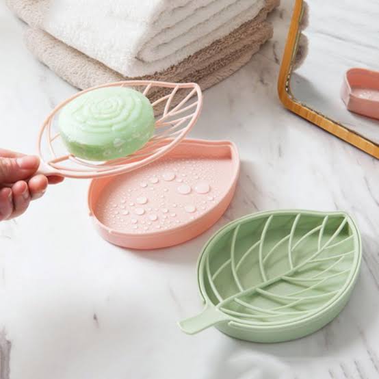 Soap Dish, Leaf-Shaped 3pcs
