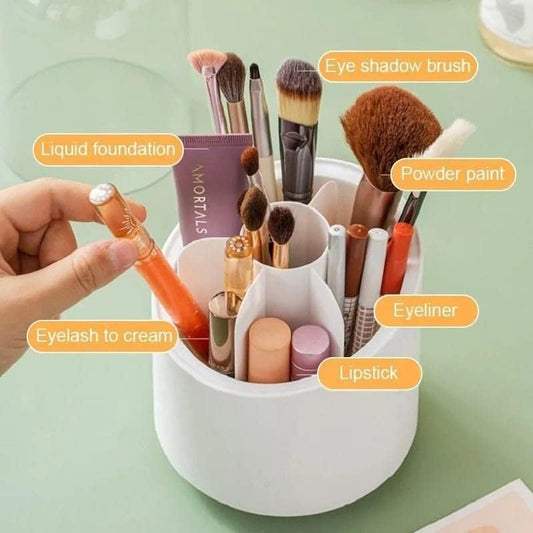1 Piece 360° Rotating Makeup Brush Storage Box