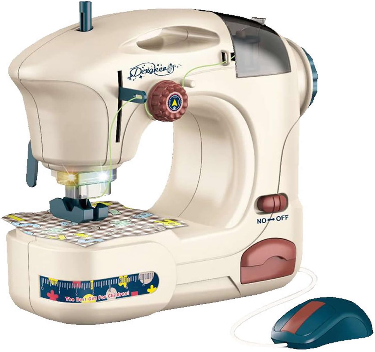 Sewing machine pretend play.