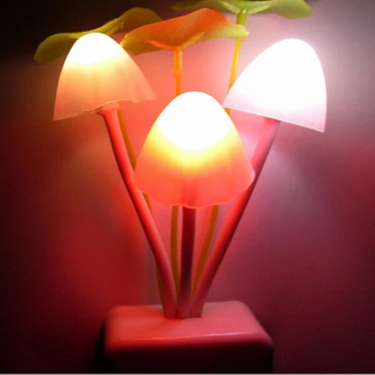 Colorful Changing LED Mushroom Night Light Wall Lamp