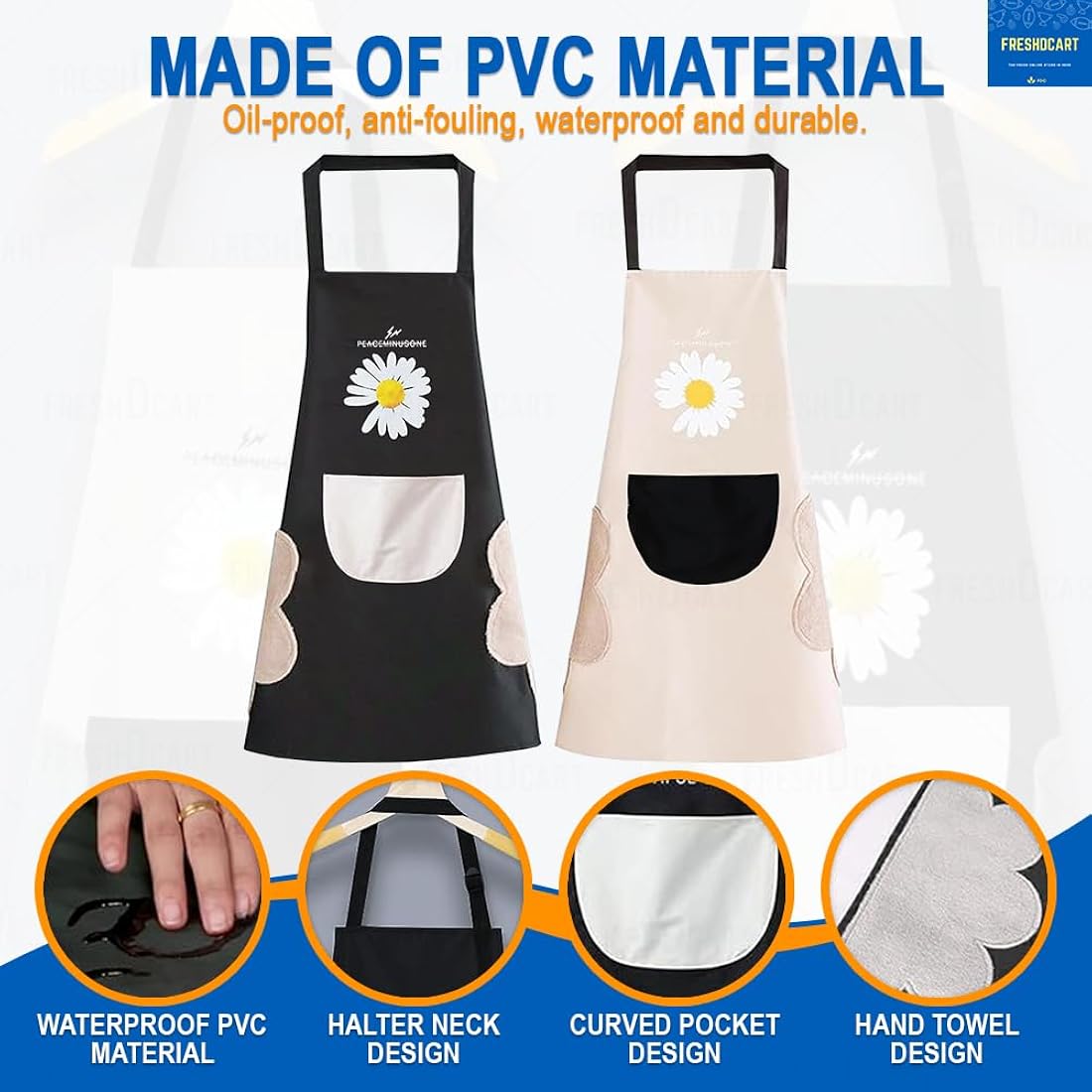 Pure Beauty Kitchen Washable Apron with Pocket No Ratings