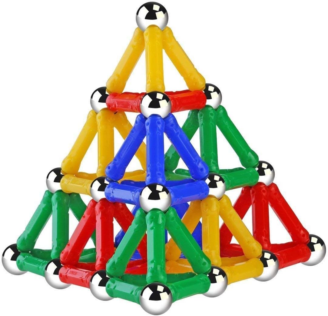 Magnetic Building Set - 124 Pcs