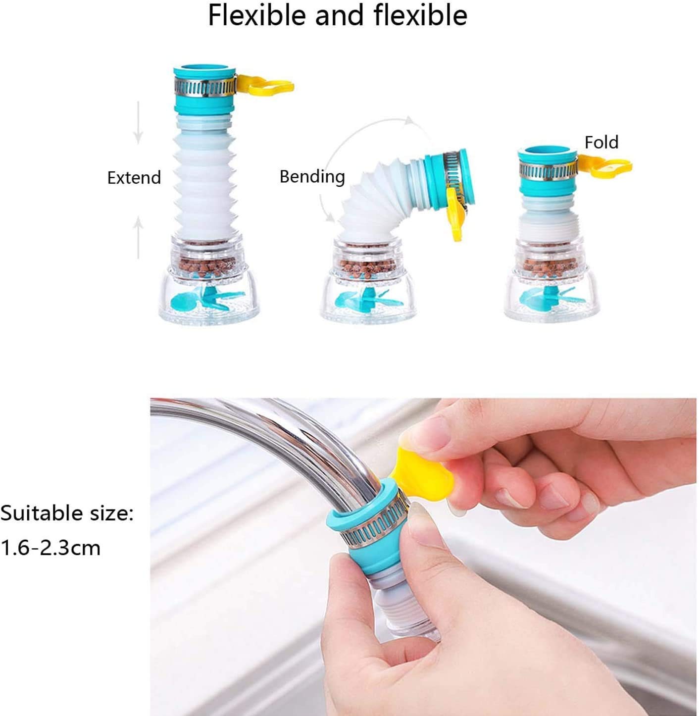 Fan Faucet 360 Adjustable Flexible Kitchen Faucet Tap Water Outlet Shower