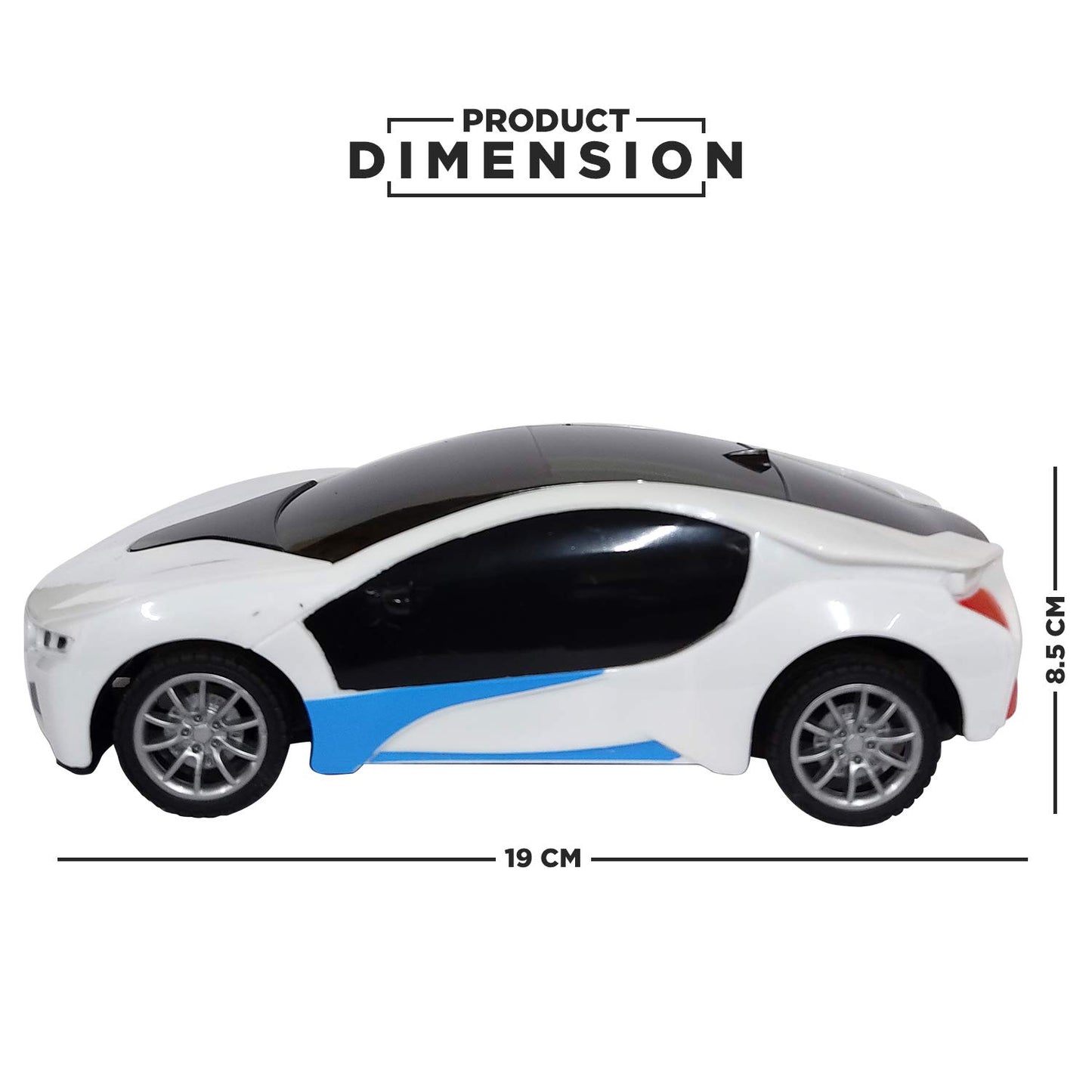 Plastic Remote Control Car, Pack of 1, White