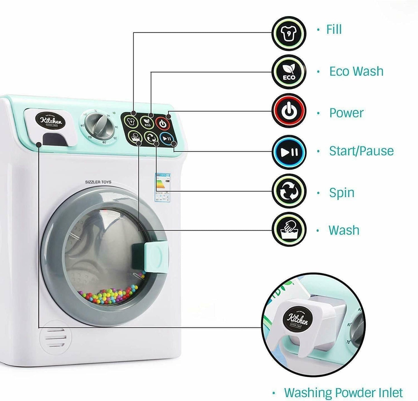 Mini Washing Machine Toy Kid