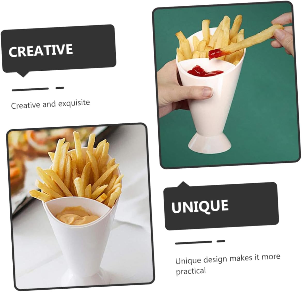 Chip Cup Salad Bowl French Fries Reusable Snack Cups