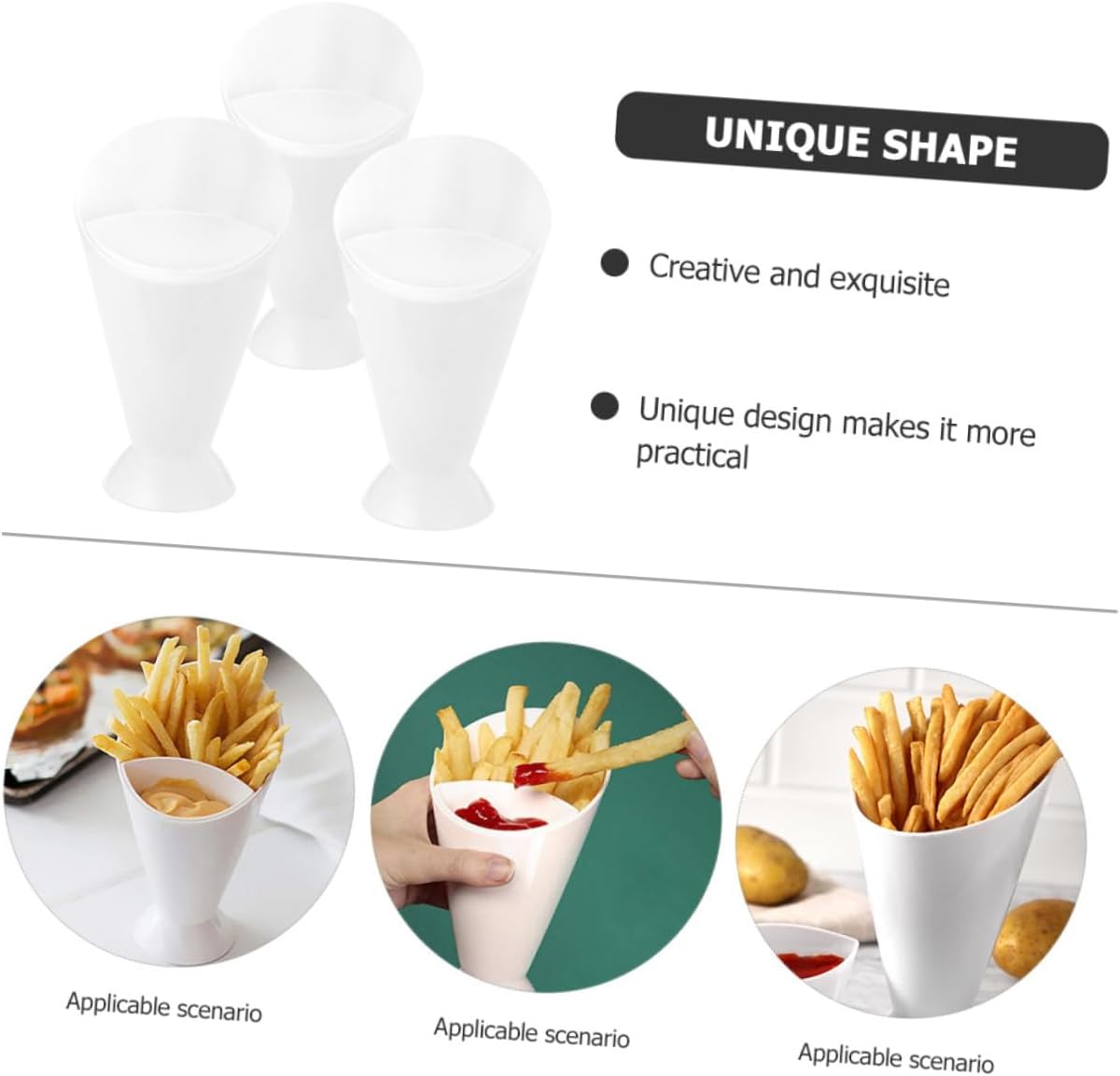 Chip Cup Salad Bowl French Fries Reusable Snack Cups