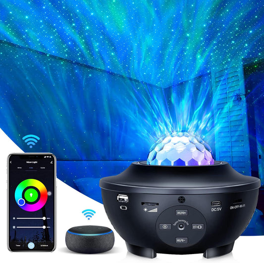 USB LED Galaxy Moon Lamp | Starry Sky Dream Rotating Projection Night Light for Kids Room