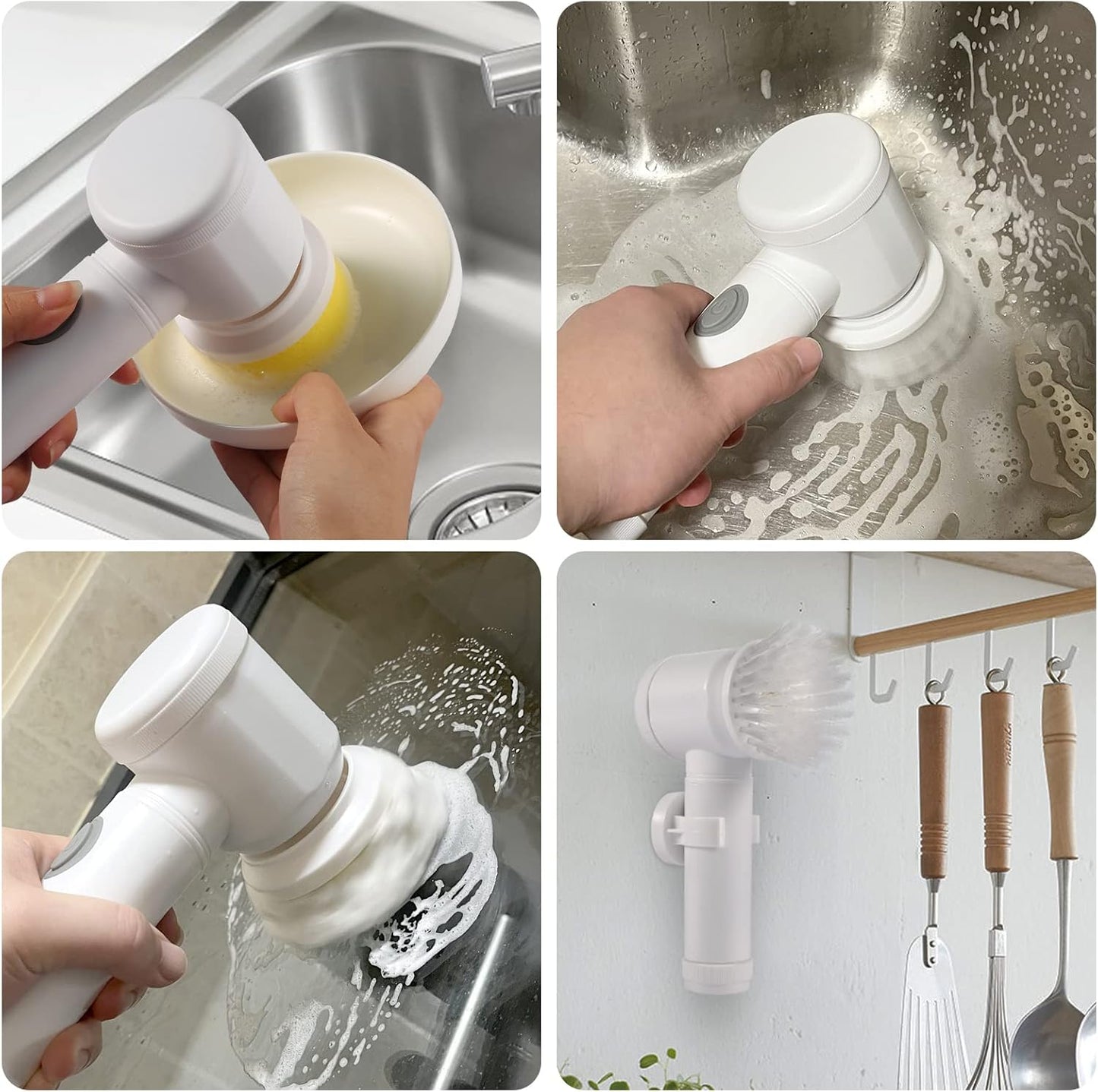 Electric Spin Scrubber, Bathroom Cleaner Brush, Electric Cleaning Brush, Cordless Power Spinning Scrub Brush
