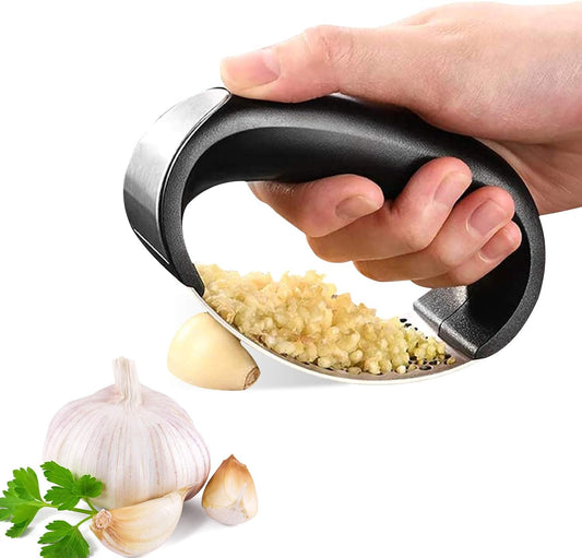 Garlic Press Garlic Crusher, Stainless Steel