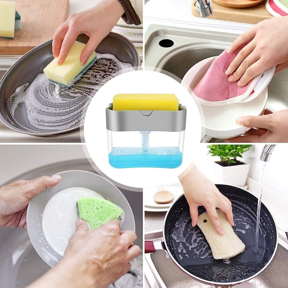 Liquid Soap Dispenser & Sponge Holder