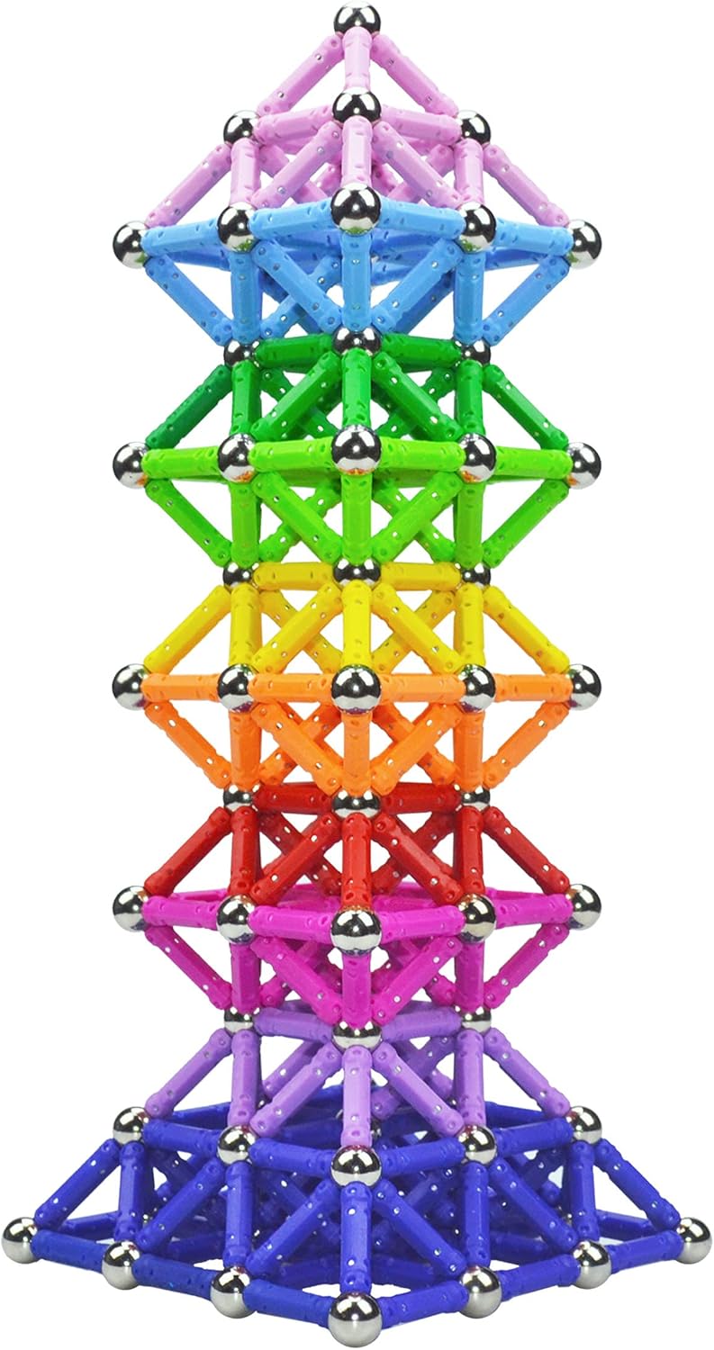 Magnetic Building Set - 124 Pcs