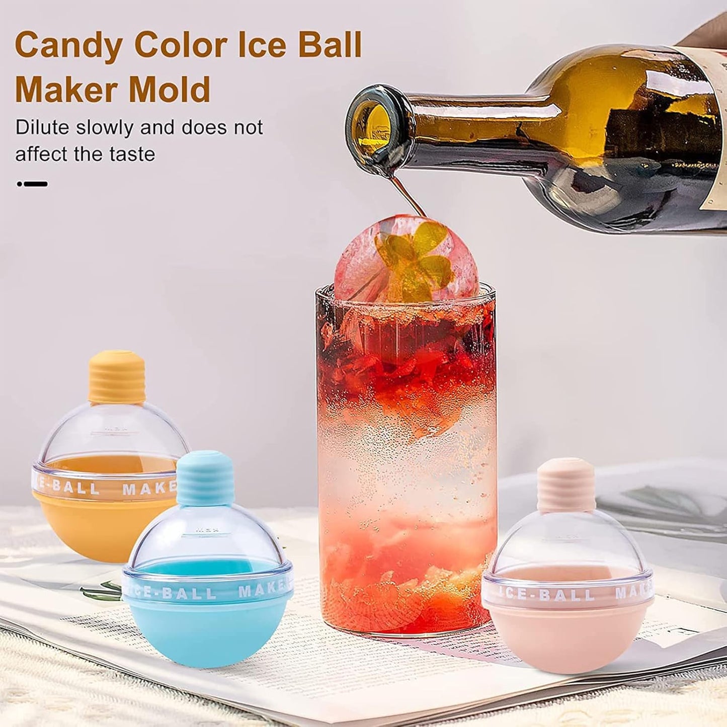 Ice Ball Molds Food Grade Silicone - 1 pc