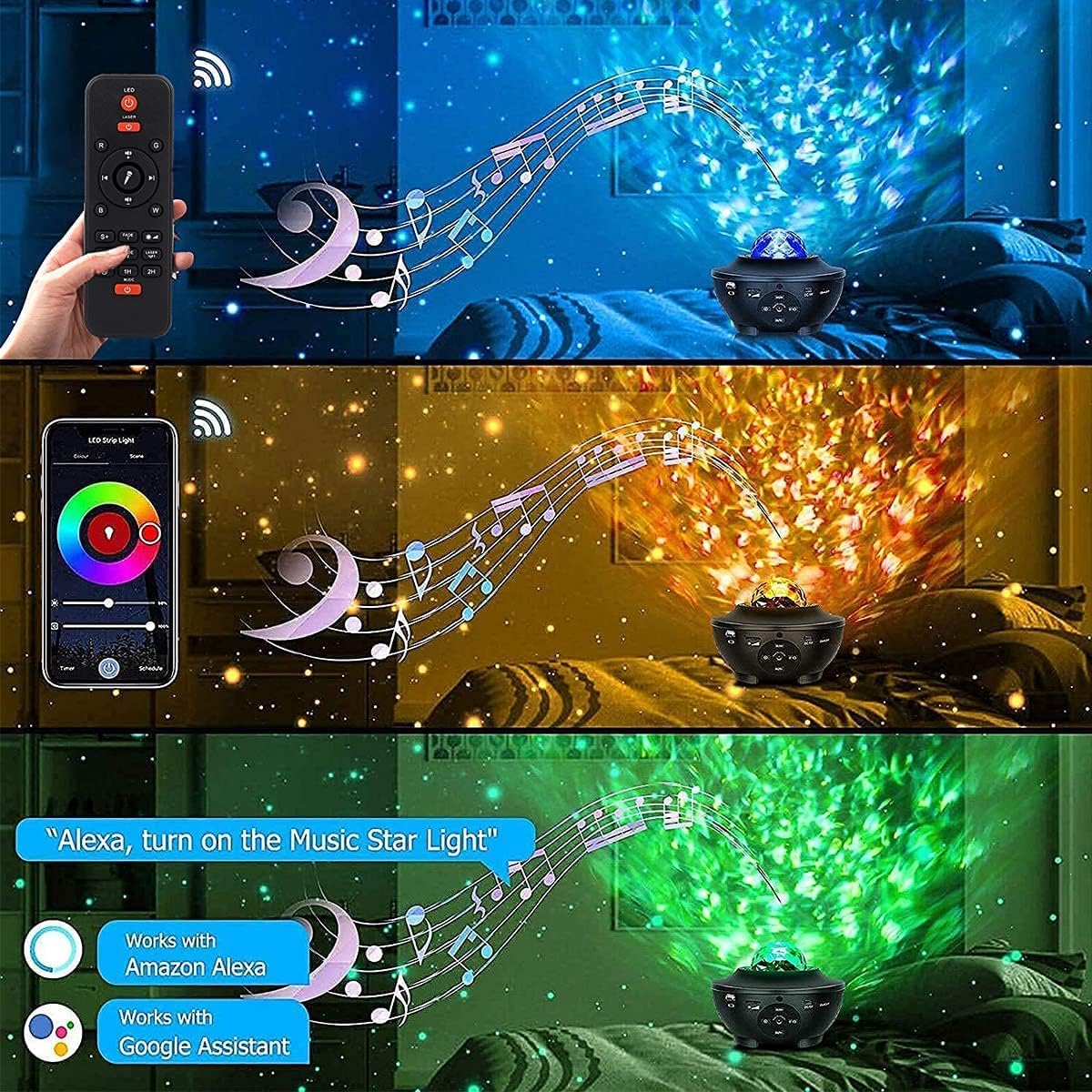 USB LED Galaxy Moon Lamp | Starry Sky Dream Rotating Projection Night Light for Kids Room
