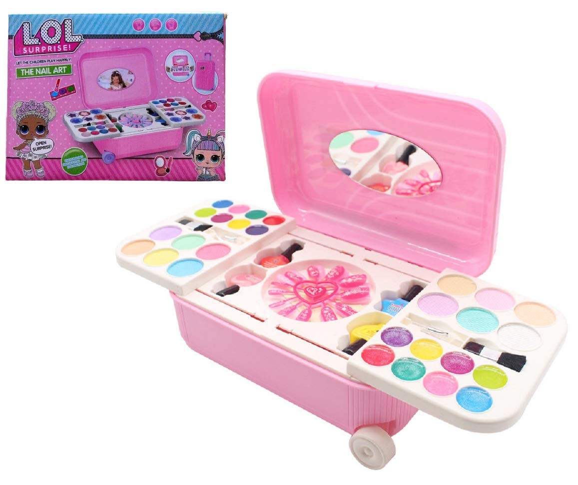 Lol surprise makeup kit nail saloon for girls
