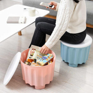 Colorful, Storage Stool, Stackable, Plastic Stool .