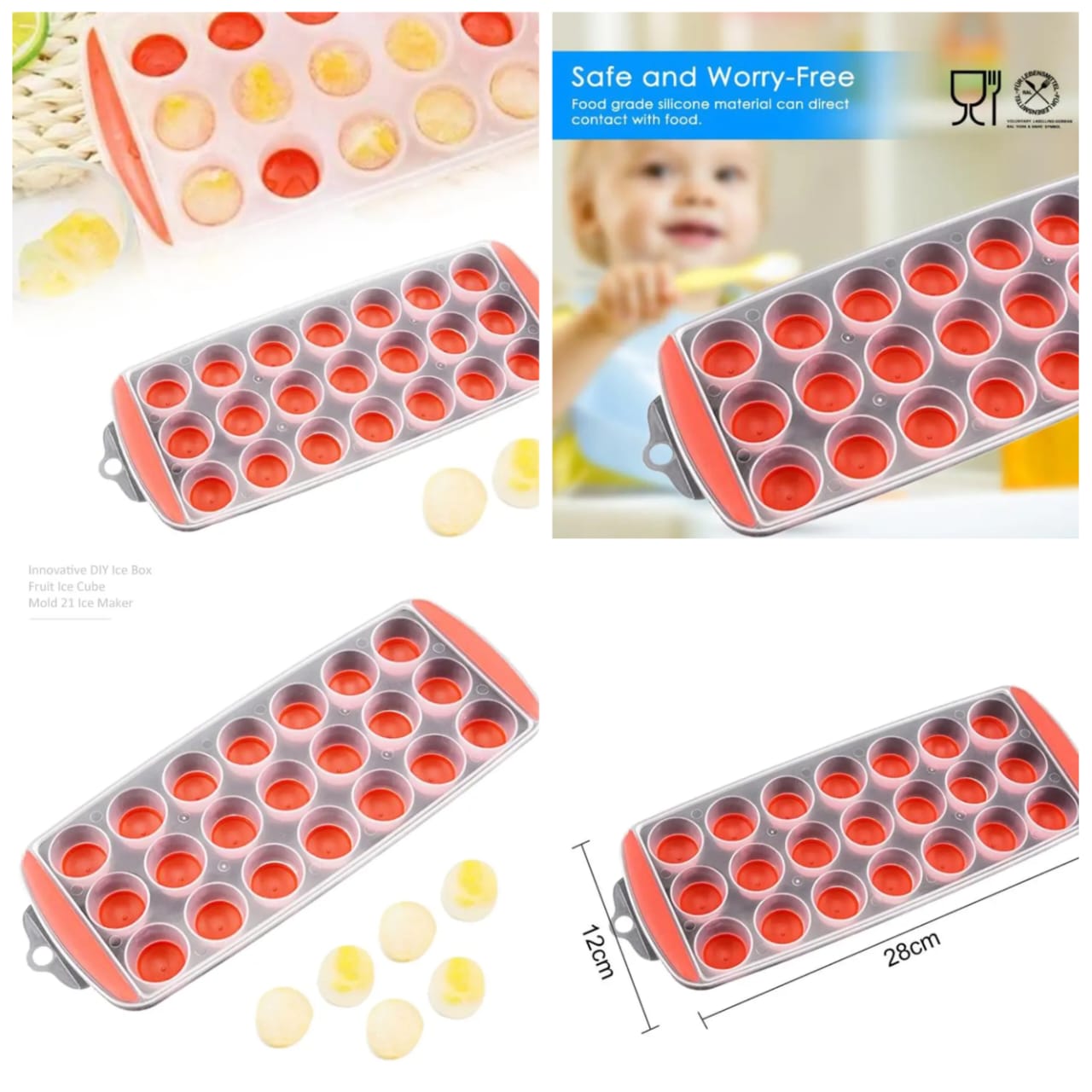 New Easy Pop Out ICE CUBE TRAY 21 Round Slots Silicone Mould Jelly Shots/Chocolate New Easy Pop Out ICE CUBE TRAY 21 Round Slots Silicone Mould Jelly Shots/Chocolate