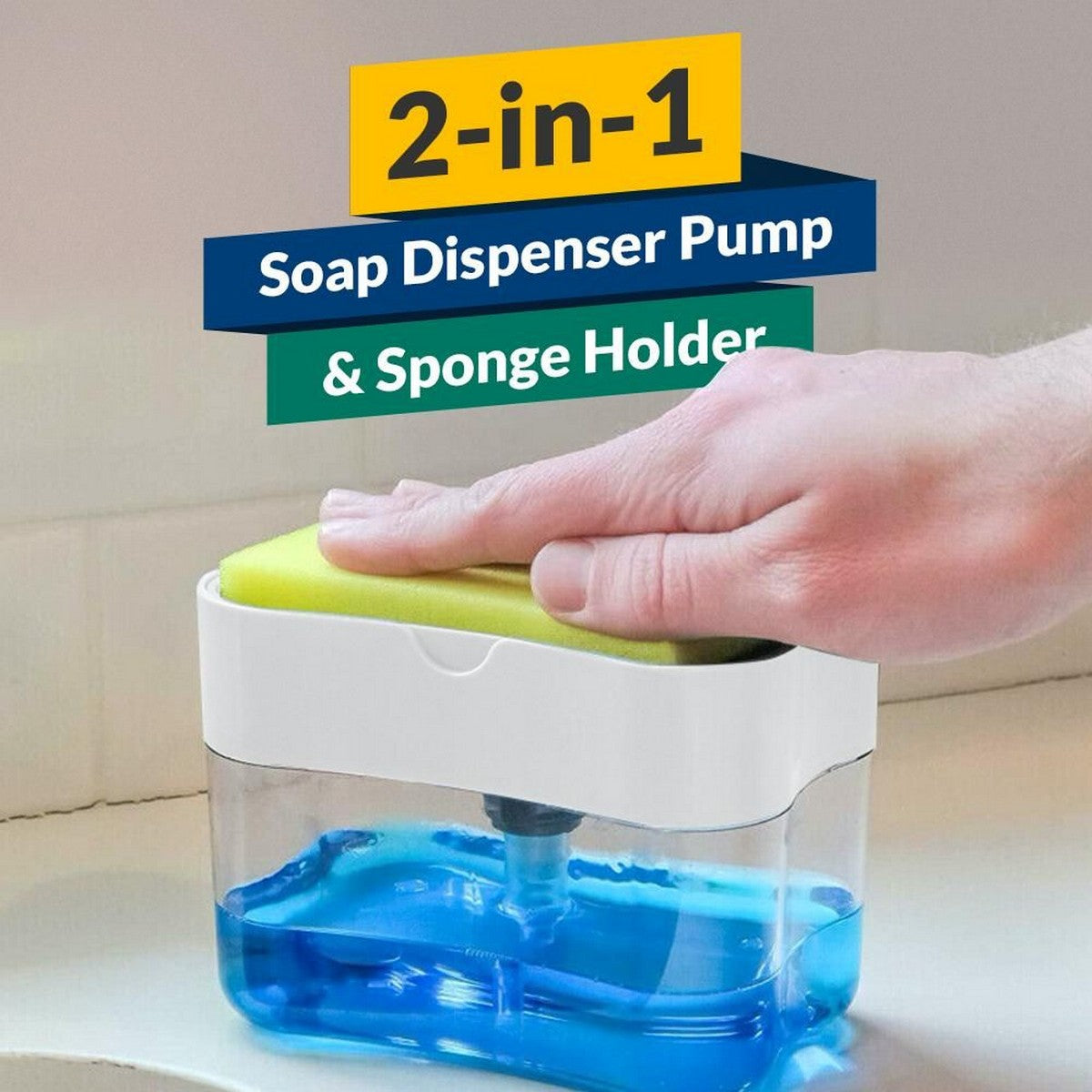 Liquid Soap Dispenser & Sponge Holder