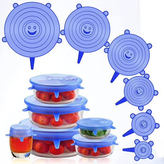 6pcs Silicon Lids.