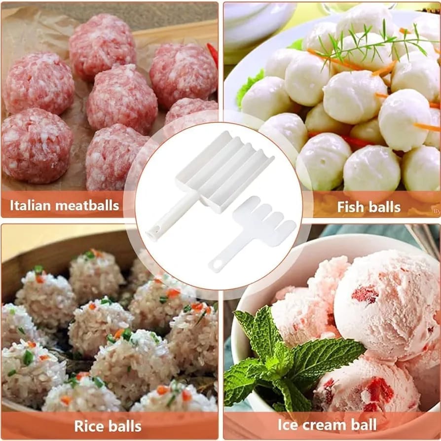 Meatball Maker Plastic, 4 in 1 Meat Baller Spoon