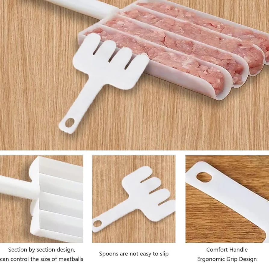 Meatball Maker Plastic, 4 in 1 Meat Baller Spoon