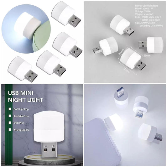 4 pcs Plug in LED Night Light Mini USB LED Light