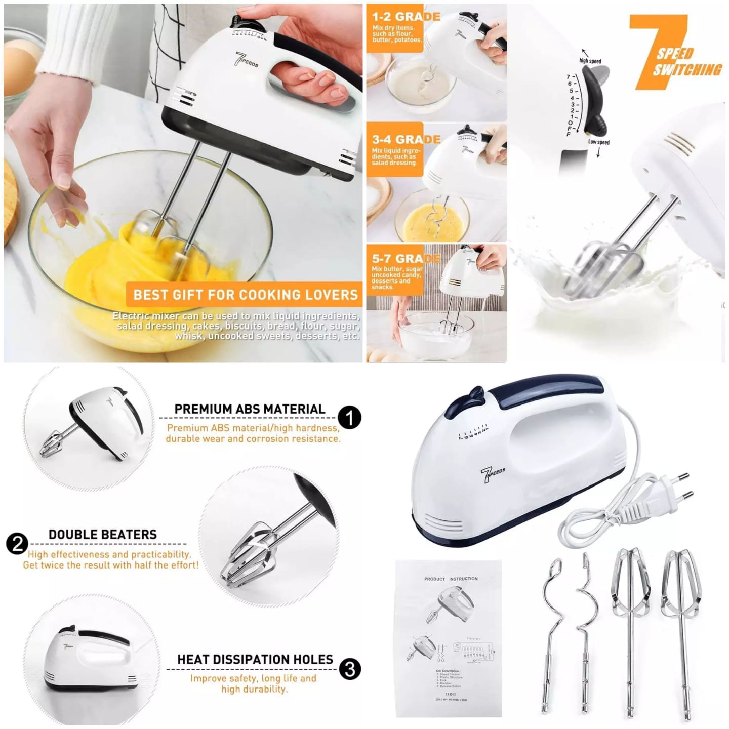 Stainless Steel Electronic Egg Beater