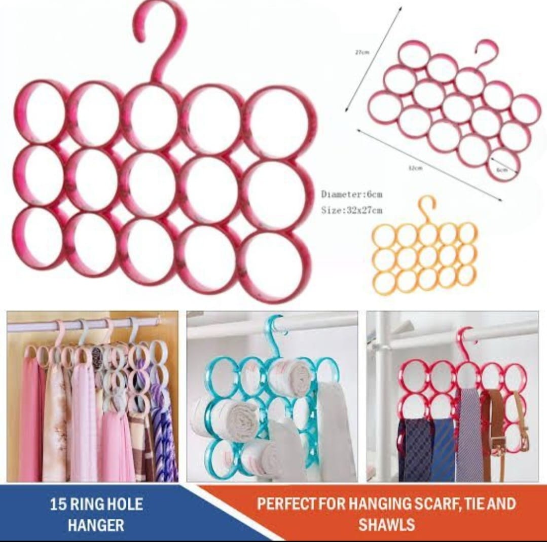 Multi-Functional 15 Slot Acrylic Scarf Hanger