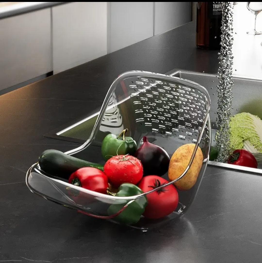 Double Drainage Sink Washing Basket,