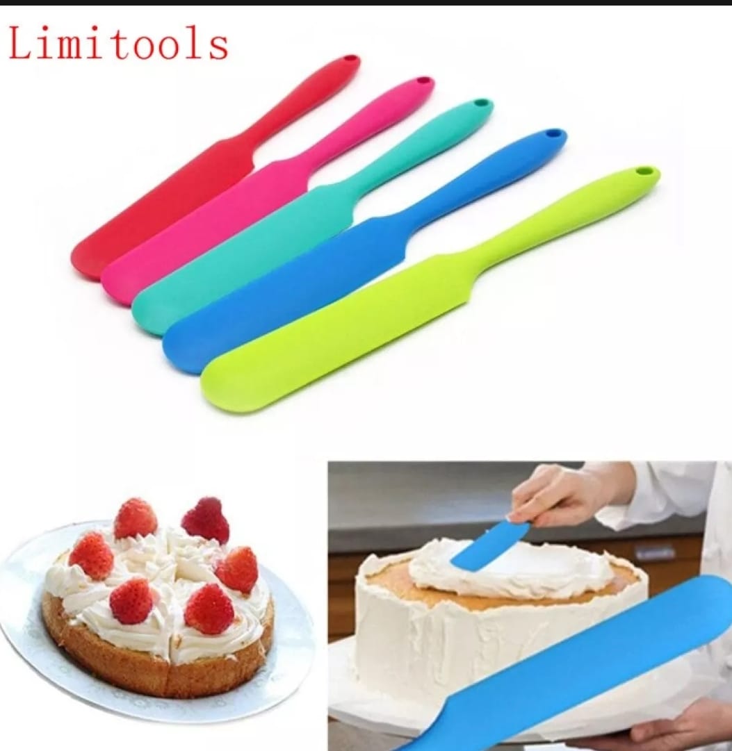 Long Handle Silicone Spatula Heat Resistant Flexible Non-Stick Slim Cake Cream Mixer Scraper Jars Blender