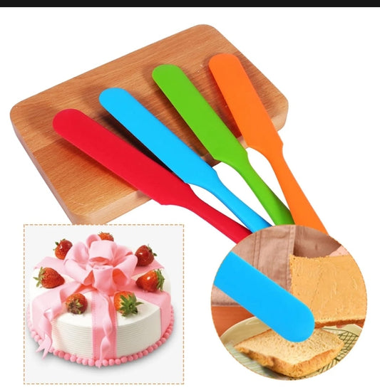 Long Handle Silicone Spatula Heat Resistant Flexible Non-Stick Slim Cake Cream Mixer Scraper Jars Blender