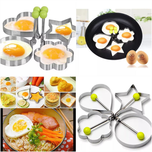 Egg Cooking Mold Shaper 4Pcs Stainless Steel