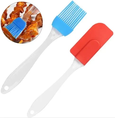 Pack Of 2 Silicone Oil Brush & Cake Spatula