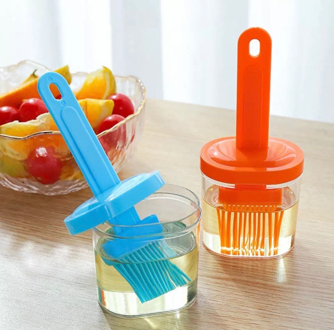 Oil Dispenser Bottle with Barbecue Brush (Single)
