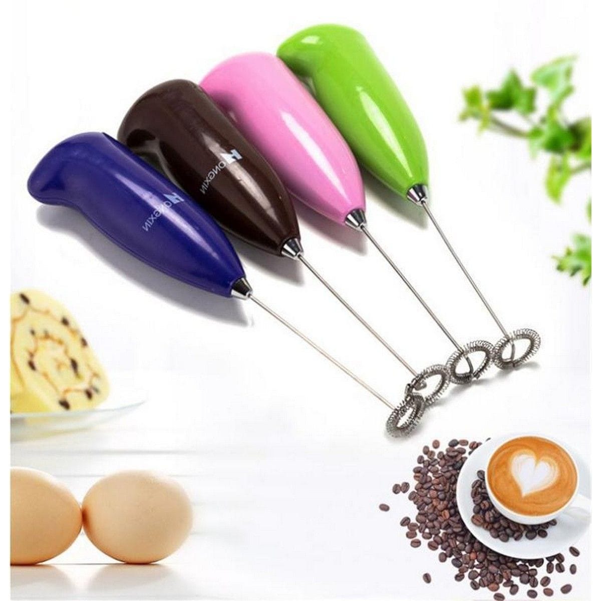 Electric Coffee Egg Mixer Shaker Whisk Coffee Frother Egg Beater
