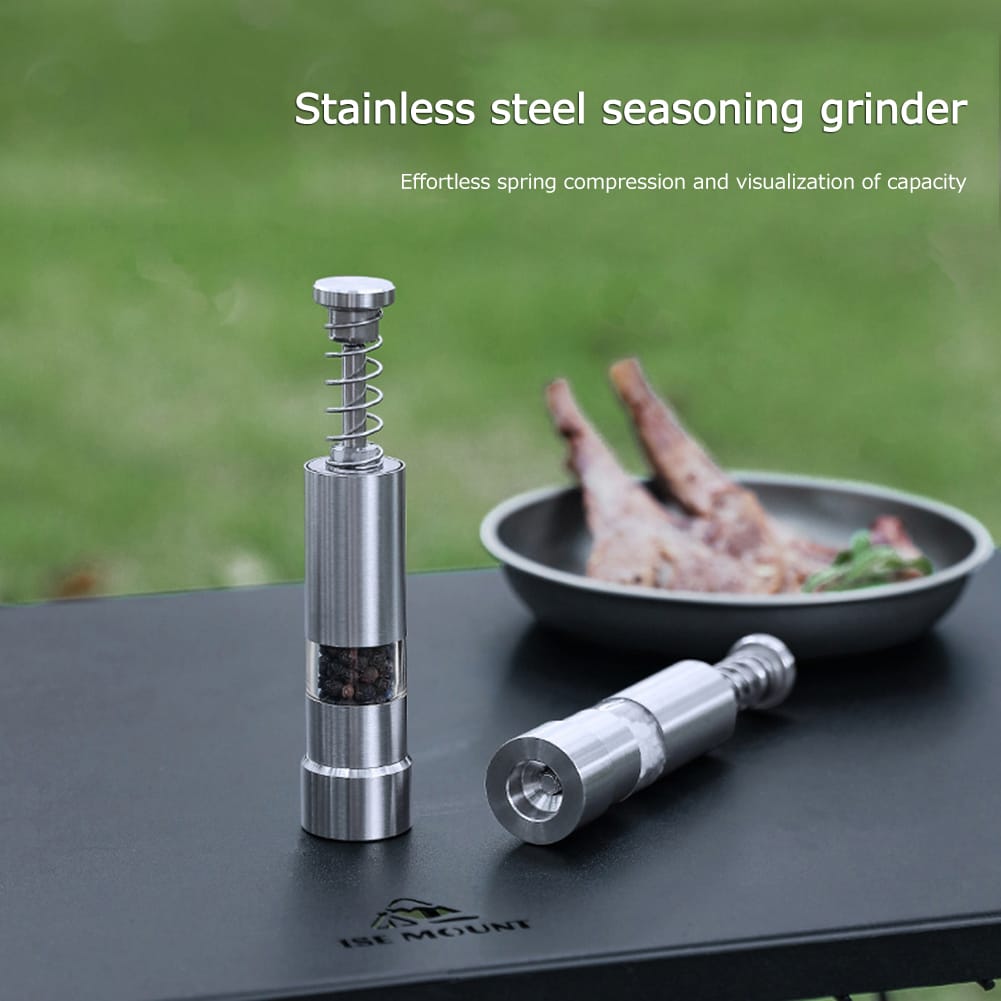 Thumb Push Stainless Steel Salt and Pepper Miller Grinder