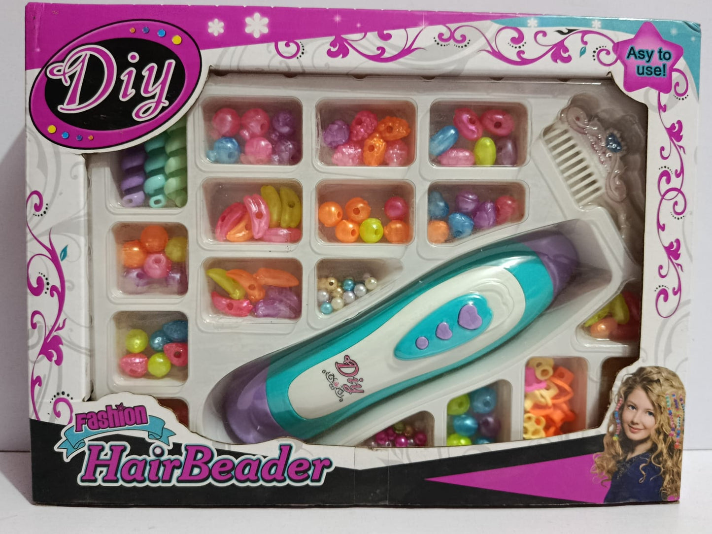 Color Gradient Hair Beader Set For Girls