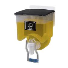 Wall-Mounted Oil Vinegar Dispenser Jar Container Faucet Type Condiment Box Oil Dispenser